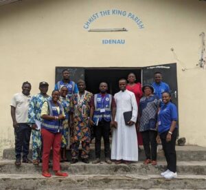 CARITAS Buea WASH team with Idenau community stakeholders.